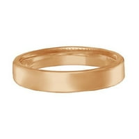 Euro Dome Comfort Fit Wedding Ring Band 14k розово злато