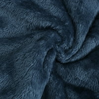 Якета за жени Дамски топло палто яке Връхни дрехи кожа облицована Тренч зимни качулки Дебели шинели Салон комплекти за жени синьо 5ХЛ