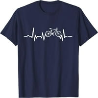 Смешна тениска за велосипеден сърдечен ритъм колоездач