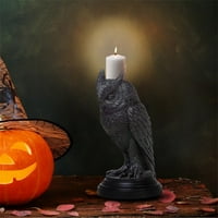 Хелоуин Свещник, Сова Форма Готически Синтетична Смола Свещник