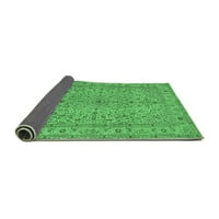 Ahgly Company Indoor Round Персийски изумруден зелени традиционни килими, 5 'кръг
