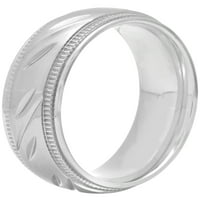 Мъжка неръждаема стомана наклонена черта модел сватбена лента - Мъжки пръстен