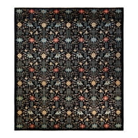 Еклектичен, единствен по рода си килим за ръчно плетене-черен, 10 '1 14' 2