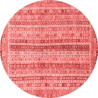 Ahgly Company Machine Pashable Indoor Round Oriental Red Modern Area Cugs, 7 'Round