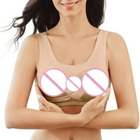 Компресиране на телени сутиен с висока поддръжка за жени плюс размер пълна покритие гърба поддръжка Сън сутиен всеки ден износване дишащ сутиен бралет