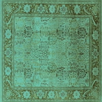 Ahgly Company вътрешен правоъгълник Ориентал тюркоазено сини традиционни килими, 8 '10'