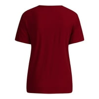 Ризи за жени -модни жени отпечатване на ежедневна забавна тениска за дама момиче топ вино