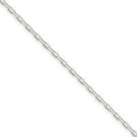 Бели стерлинги сребърна гривна верига кабел кабел диамант нарязана в