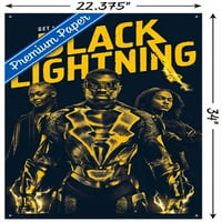 Comics TV - Black Lightning - Ключов арт стенен плакат с бутални щифтове, 22.375 34