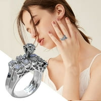 Диамантен пръстен на WNG Rose, Диамантен пръстен на Свети Валентин, розов пръстен, диамант, пръстен на шпаковете, лек пръстен, нов творчески пръстен, може да бъде подреден, за да носи женската мода