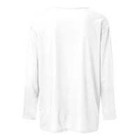 Дамски модни върхове ежедневно многофункционални отпечатани ризи с дълъг ръкав v шия