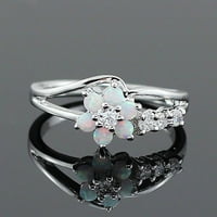 Miyuadkai пръстени винтидж изискани дами пръстен бял опал цирконов пръстен меден пръстен бижута розово 7