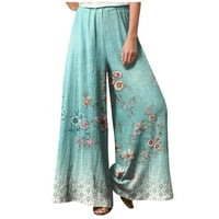Не пропускайте ХИМИУЕЙ Дамски Панталони дамски летни печатни ластик ежедневни панталони с широк крак