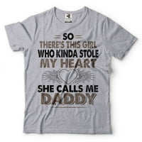 Мъжки Татко тениска тя ме нарича татко риза Дъщеря Татко тениска баща баща дъщеря Тениски