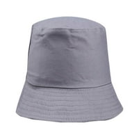 Miyuadkai Bucket Hats Cap Outdoors Wild Fisherman Women Fashion Unise Sun Men Hat Бейзболни шапки аксесоар тъмно сиво