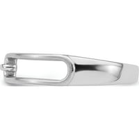 Сребърен сребърен родий полиран пръстен - JBSP