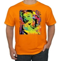Wild Bobby, цветна жена Мерилин Монро поп култура Мъжки тениска, лилава, 2XL