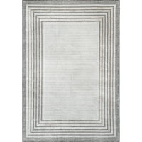 килим, който може да се пере в машина, 6 '7 9', сив